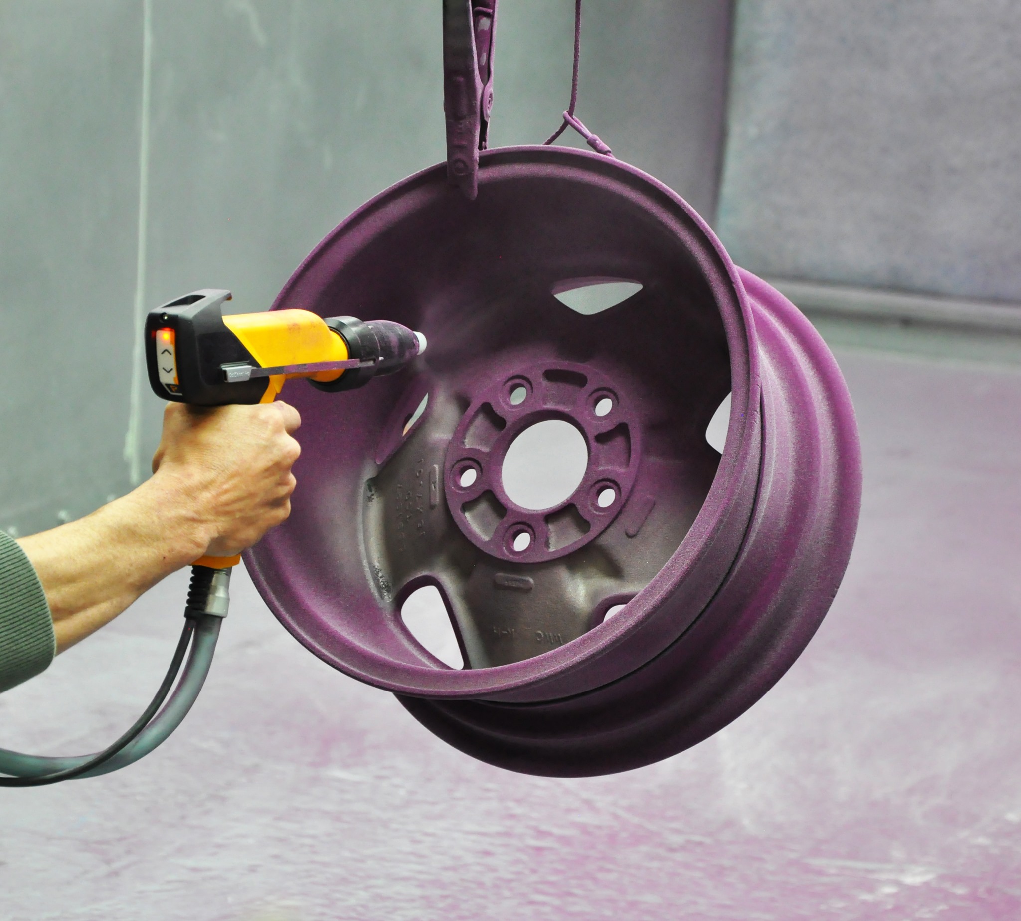 Purple Powder Coated Wheel